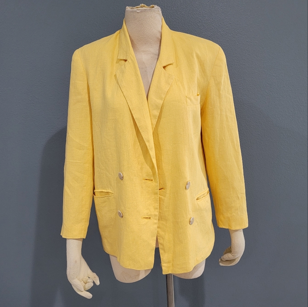 Vtg Herman Geist linen blazer 4